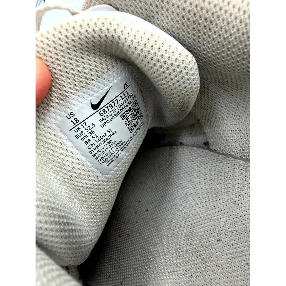 Nike Air Max LTD 3 687977-111 Mens 18 Sneaker Triple White Leather Running Shoes